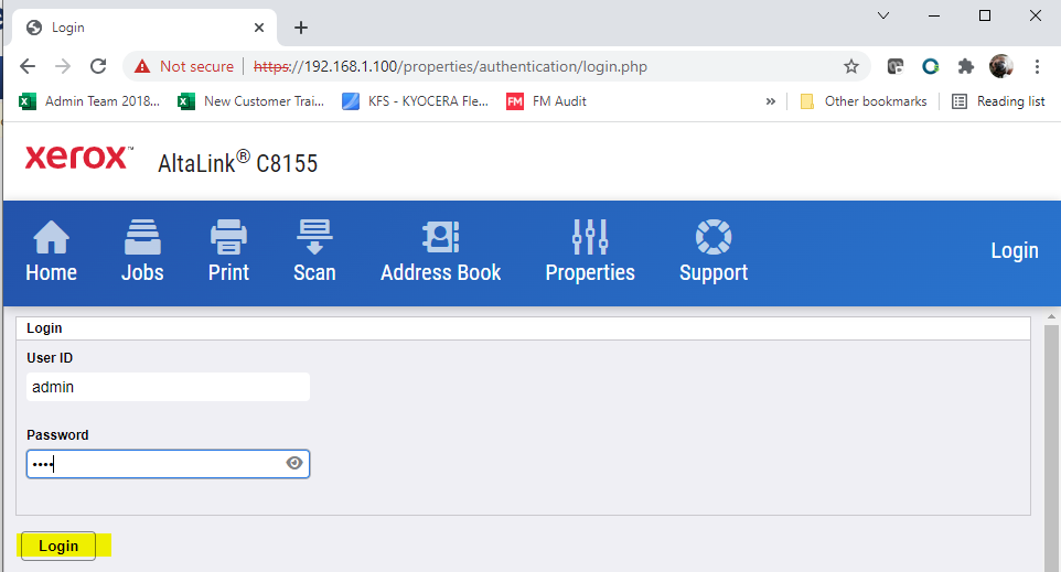 Xerox Upload Contacts 2